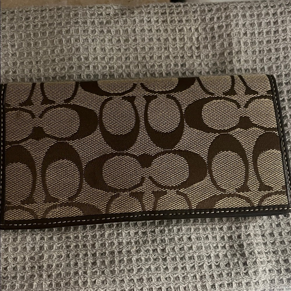 Coach Signature Checkbook Cover
